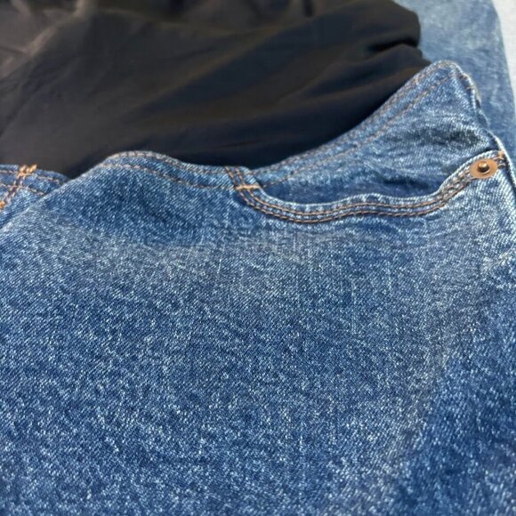 Over The Belly Dark Wash Skinny Maternity Jeans, Size: 14 - Picture 3 of 7